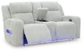 Forest Lake Power Reclining Loveseat with Console - Faith Furniture (Manhattan, KS)