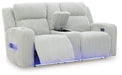 Forest Lake Power Reclining Loveseat with Console - Faith Furniture (Manhattan, KS)