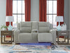 Forest Lake Power Reclining Loveseat with Console - Faith Furniture (Manhattan, KS)