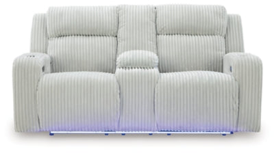 Forest Lake Power Reclining Loveseat with Console - Faith Furniture (Manhattan, KS)