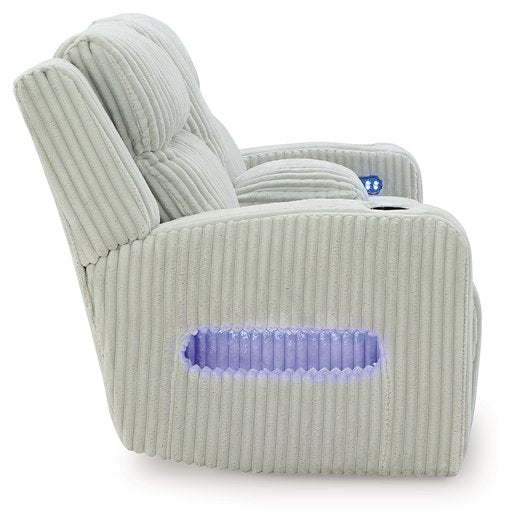 Forest Lake Power Reclining Loveseat with Console - Faith Furniture (Manhattan, KS)