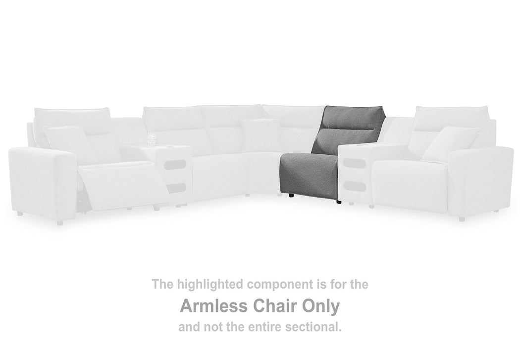ModMax II Reclining Sectional with Chaise and Audio Console - Faith Furniture (Manhattan, KS)