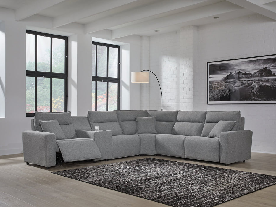 Modmax Reclining Sectional with Console - Faith Furniture (Manhattan, KS)