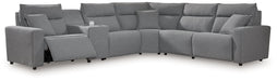 Modmax Reclining Sectional with Console - Faith Furniture (Manhattan, KS)