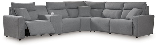 Modmax Reclining Sectional with Console - Faith Furniture (Manhattan, KS)