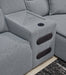 ModMax II Reclining Sectional with Chaise and Audio Console - Faith Furniture (Manhattan, KS)