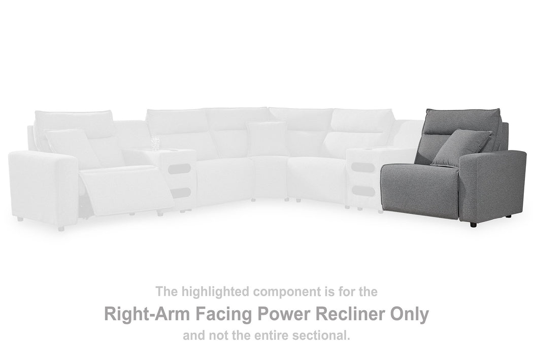 ModMax II Reclining Sectional with Chaise and Audio Console - Faith Furniture (Manhattan, KS)