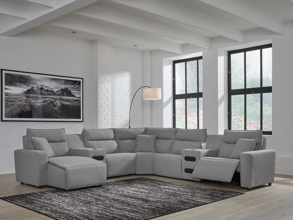 Modmax Power Reclining Sectional with Chaise - Faith Furniture (Manhattan, KS)