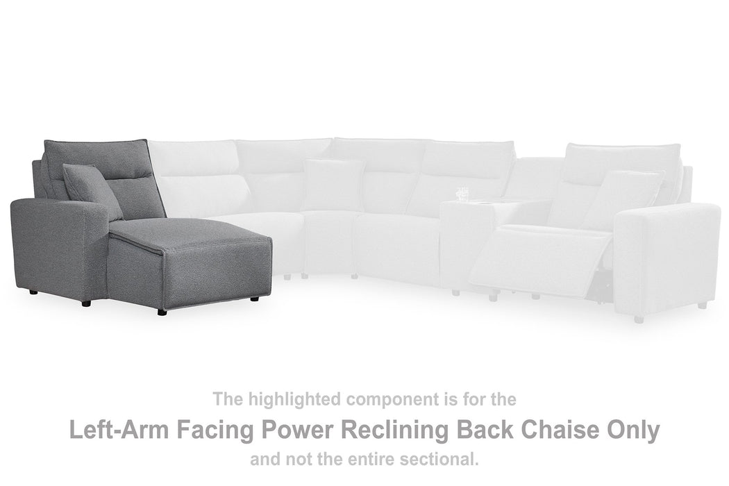 ModMax II Reclining Sectional with Chaise and Audio Console - Faith Furniture (Manhattan, KS)