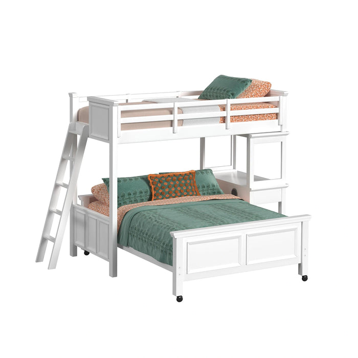 Hampton Kids Over Loft with Ladder and Desk with Speaker Bedroom Set