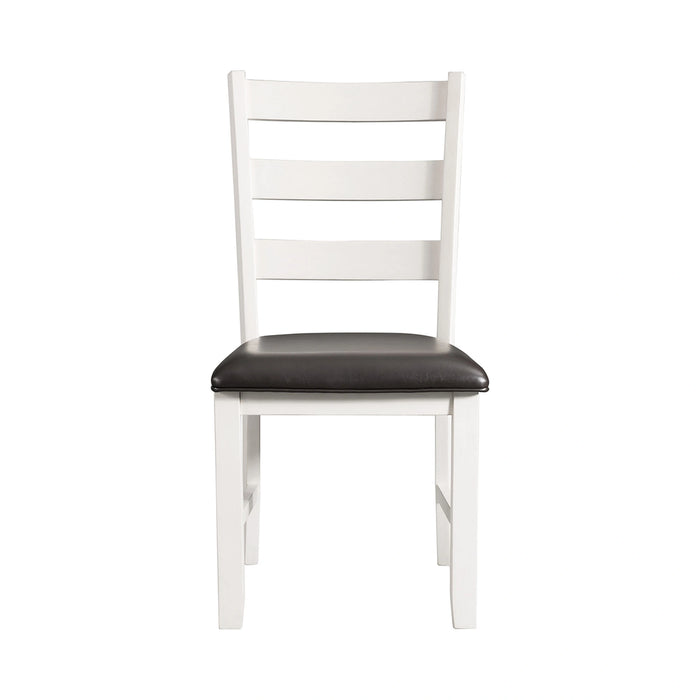 Martin 3 pc Drop Leaf Dining Set (Dark Brown Top - White Base)