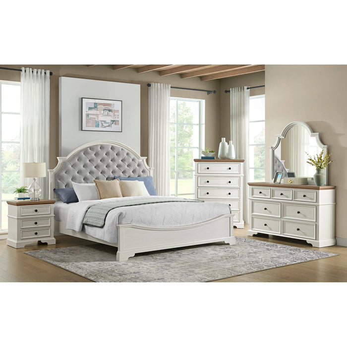 Eastwood Youth 7-Drawer Dresser in Brown and Off-White