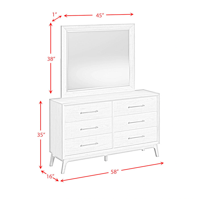 Westland Dresser and Mirror Set in Almond