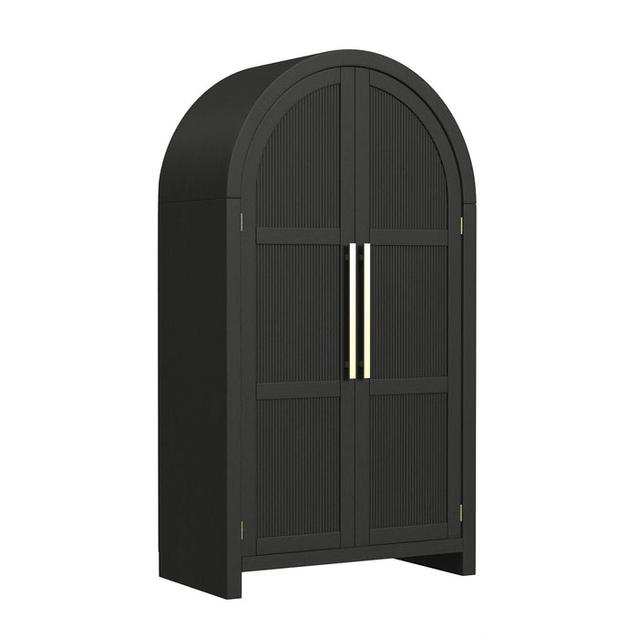 Ridgemont Large Bookcase in Black with Grain