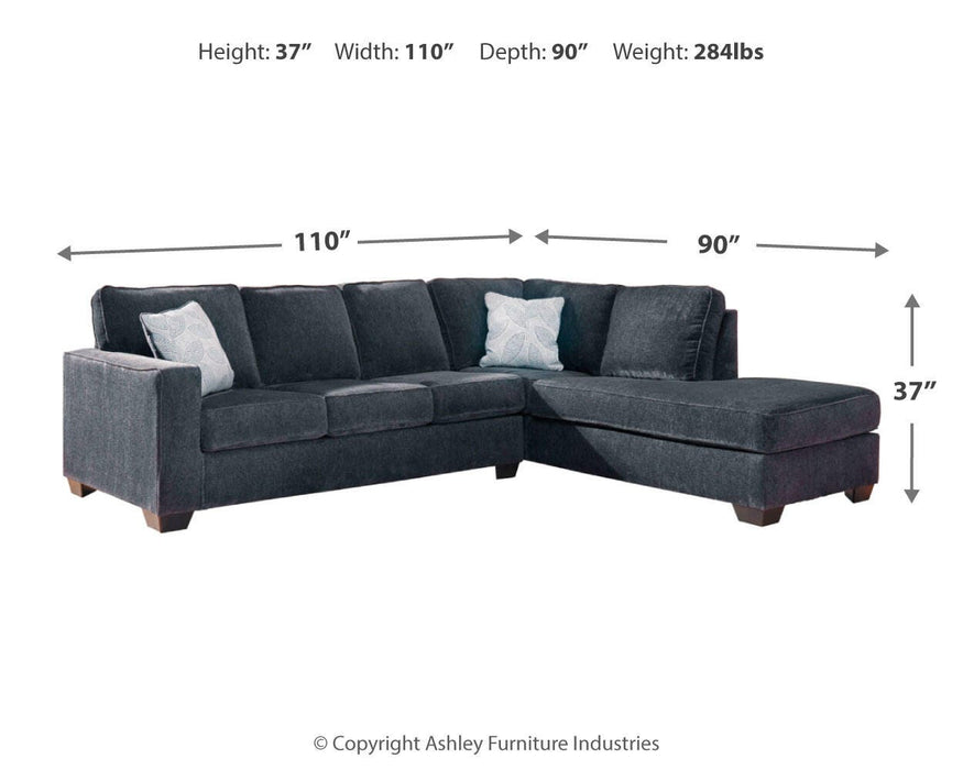 Altari Sleeper Sectional with Chaise - Faith Furniture (Manhattan, KS)