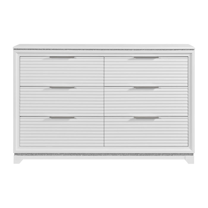 Denmark 6-Drawer Dresser in White