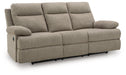 Side-Swipe Reclining Sofa with Drop Down Table - Faith Furniture (Manhattan, KS)