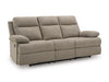 Side-Swipe Reclining Sofa with Drop Down Table - Faith Furniture (Manhattan, KS)