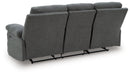 Side-Swipe Reclining Sofa with Drop Down Table - Faith Furniture (Manhattan, KS)