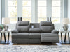 Side-Swipe Reclining Sofa with Drop Down Table - Faith Furniture (Manhattan, KS)