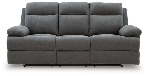 Side-Swipe Reclining Sofa with Drop Down Table - Faith Furniture (Manhattan, KS)