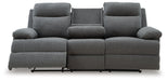 Side-Swipe Reclining Sofa with Drop Down Table - Faith Furniture (Manhattan, KS)