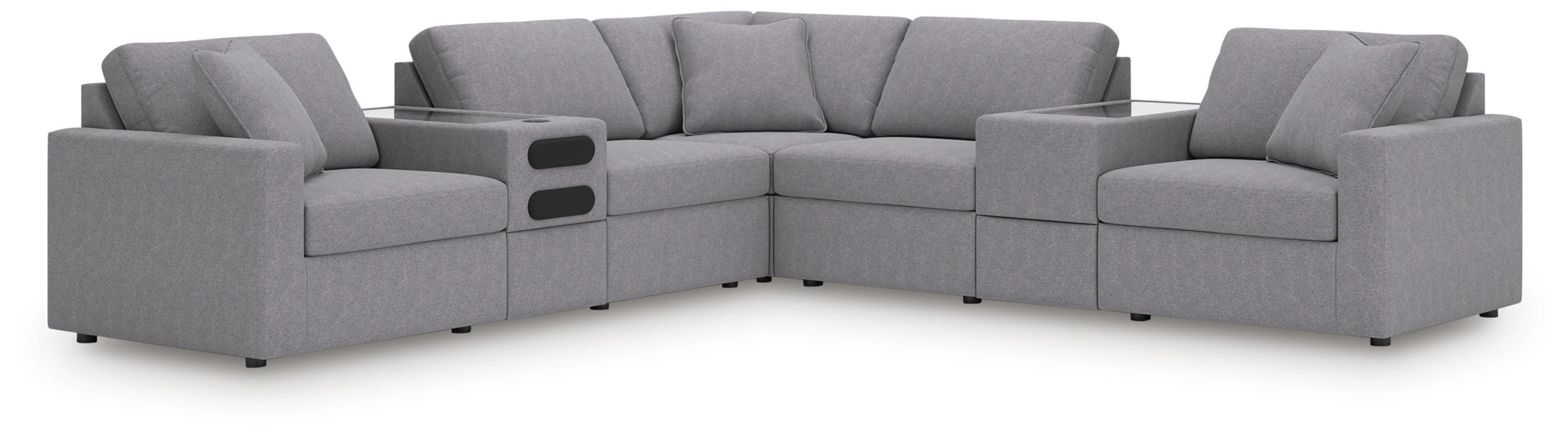 Modmax Balanced Sectional with Audio and Storage Consoles - Faith Furniture (Manhattan, KS)