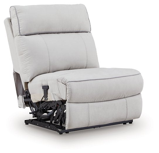 Social Pointe Reclining Sectional with Storage Console - Faith Furniture (Manhattan, KS)
