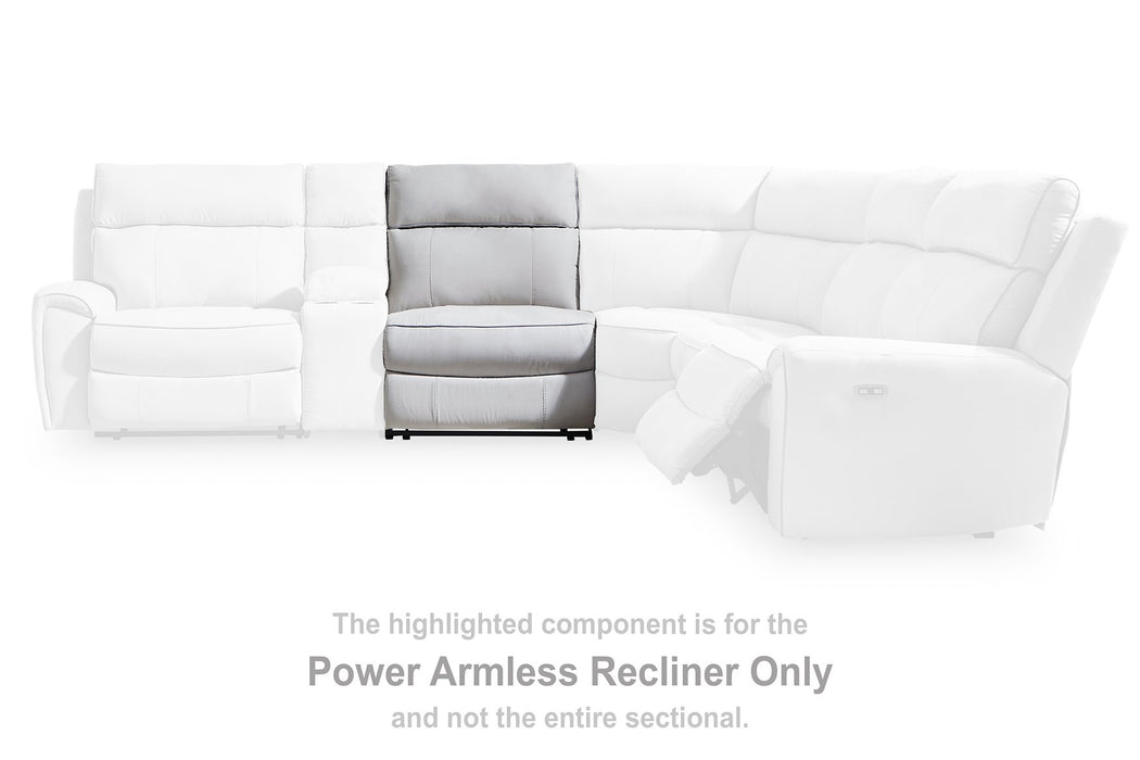 Social Pointe Reclining Sectional with Storage Console - Faith Furniture (Manhattan, KS)