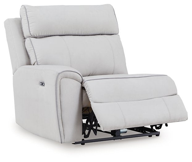 Social Pointe Reclining Sectional with Storage Console - Faith Furniture (Manhattan, KS)