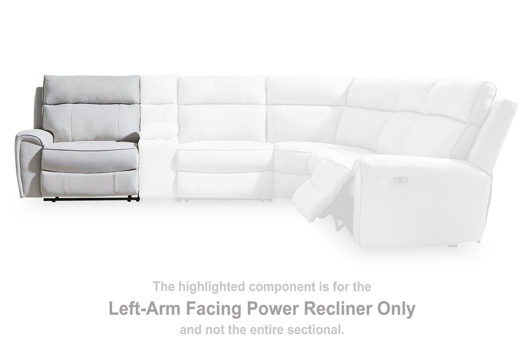 Social Pointe Reclining Sectional with Storage Console - Faith Furniture (Manhattan, KS)