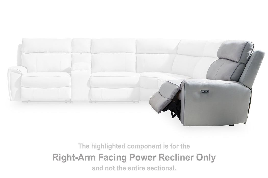 Social Pointe Reclining Sectional with Storage Console - Faith Furniture (Manhattan, KS)