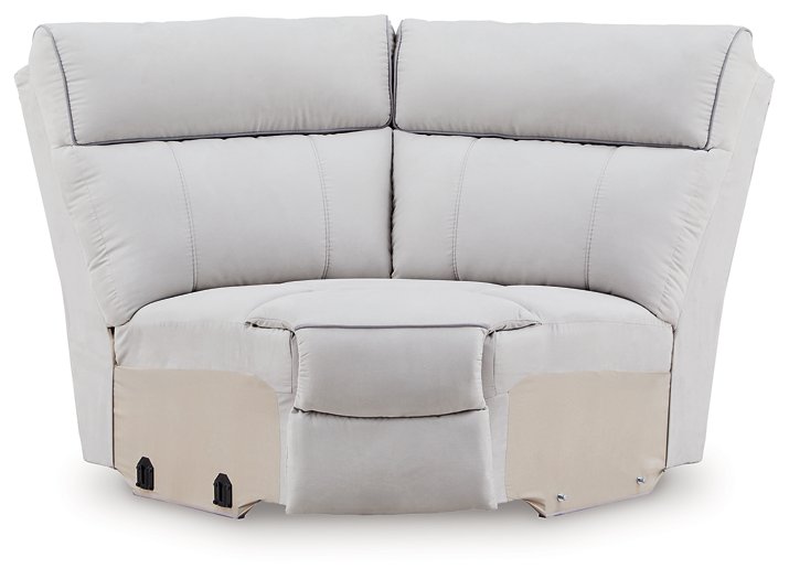 Social Pointe Reclining Sectional with Storage Console - Faith Furniture (Manhattan, KS)