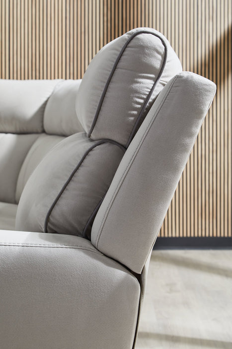 Social Pointe Reclining Sectional with Storage Console - Faith Furniture (Manhattan, KS)