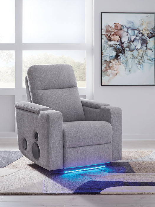 Pineland Power Glider Recliner with Audio System - Faith Furniture (Manhattan, KS)