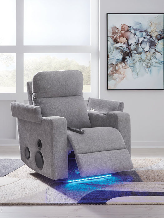 Pineland Power Glider Recliner with Audio System - Faith Furniture (Manhattan, KS)