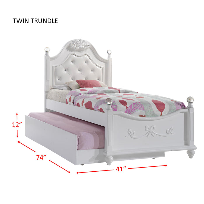 ALANA PLATFORM BEDROOM SET W/ STORAGE TRUNDLE