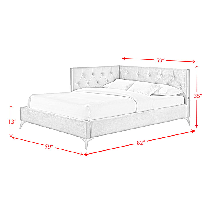 Amberley UPH Corner Bed with LED and USB - Faith Furniture (Manhattan, KS)