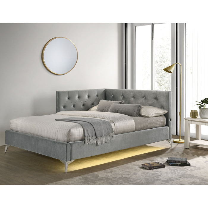 Amberley UPH Corner Bed with LED and USB - Faith Furniture (Manhattan, KS)