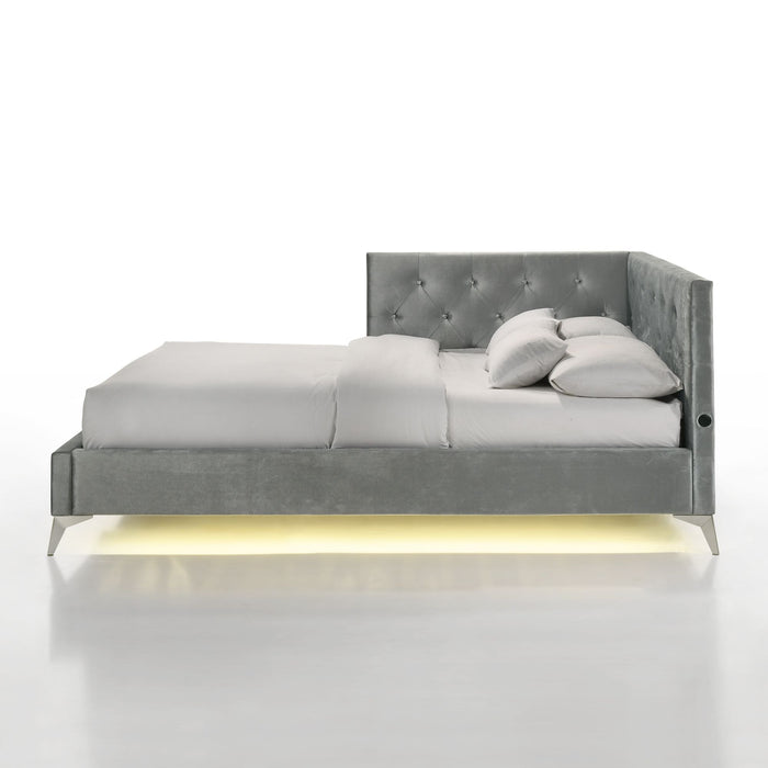Amberley UPH Corner Bed with LED and USB - Faith Furniture (Manhattan, KS)