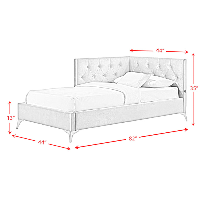 Amberley UPH Corner Bed with LED and USB - Faith Furniture (Manhattan, KS)