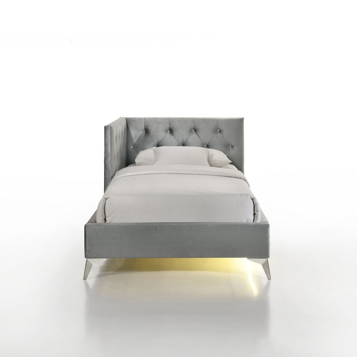 Amberley UPH Corner Bed with LED and USB - Faith Furniture (Manhattan, KS)