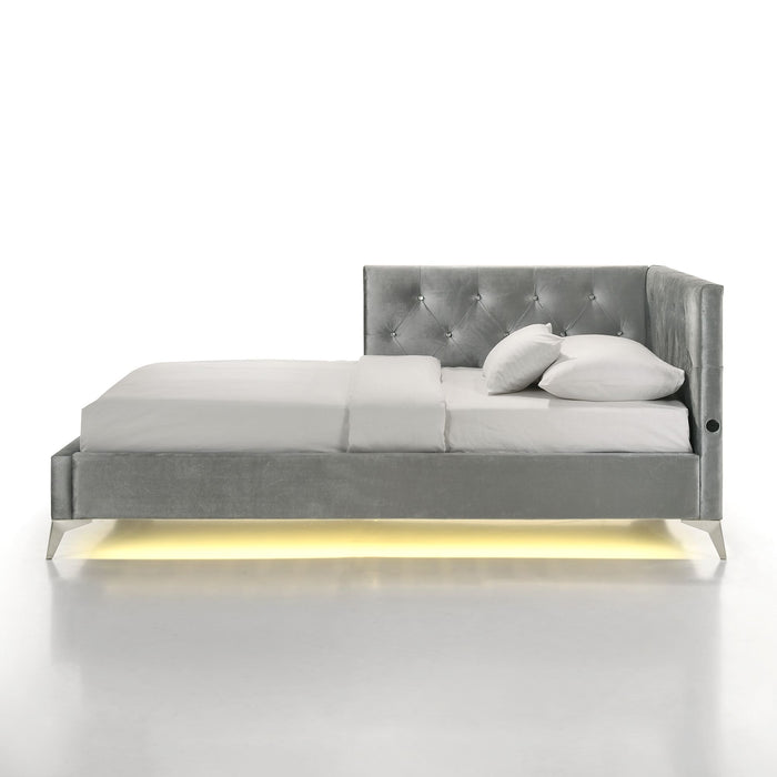Amberley UPH Corner Bed with LED and USB - Faith Furniture (Manhattan, KS)
