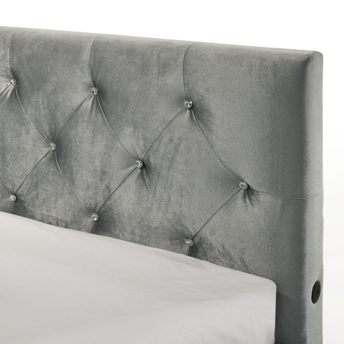 Amberley UPH Corner Bed with LED and USB - Faith Furniture (Manhattan, KS)