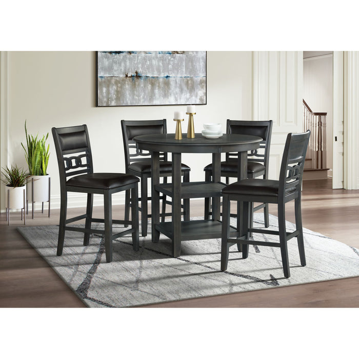 Amherst Counter Side Chair W/Fabric Cushion Grey Finish (2 Per Pack)