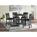 Amherst Counter Table w/Wood Leg Grey Finish - Faith Furniture (Manhattan, KS)