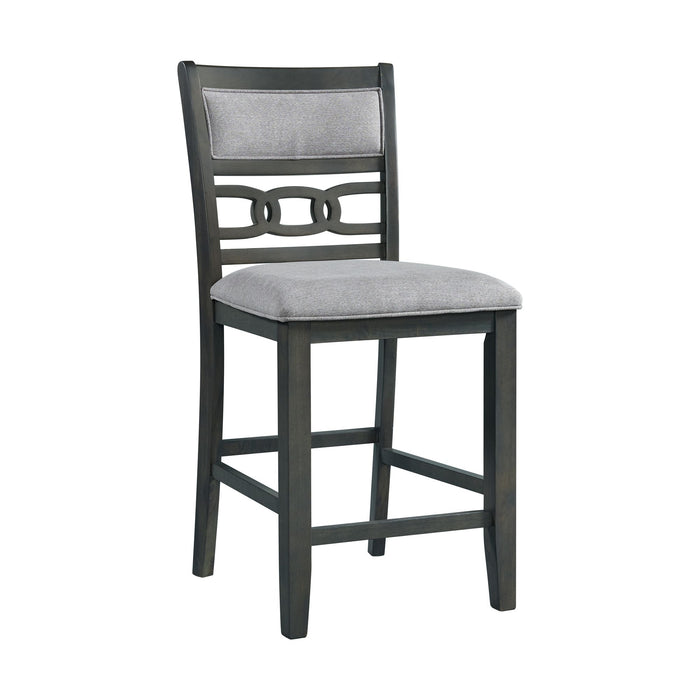 Amherst Counter Side Chair W/Fabric Cushion Grey Finish (2 Per Pack)