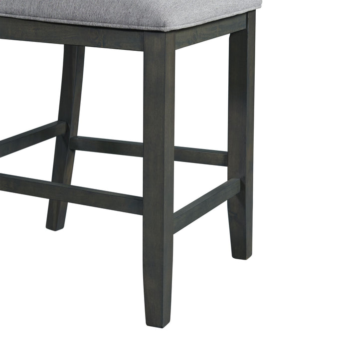 Amherst Counter Side Chair W/Fabric Cushion Grey Finish (2 Per Pack)