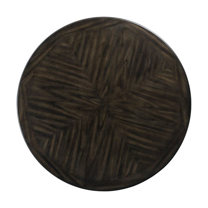 Amherst Standard Height 5PC Dining Set-Table and Four Faux Leather Side Chairs in Walnut - Faith Furniture (Manhattan, KS)