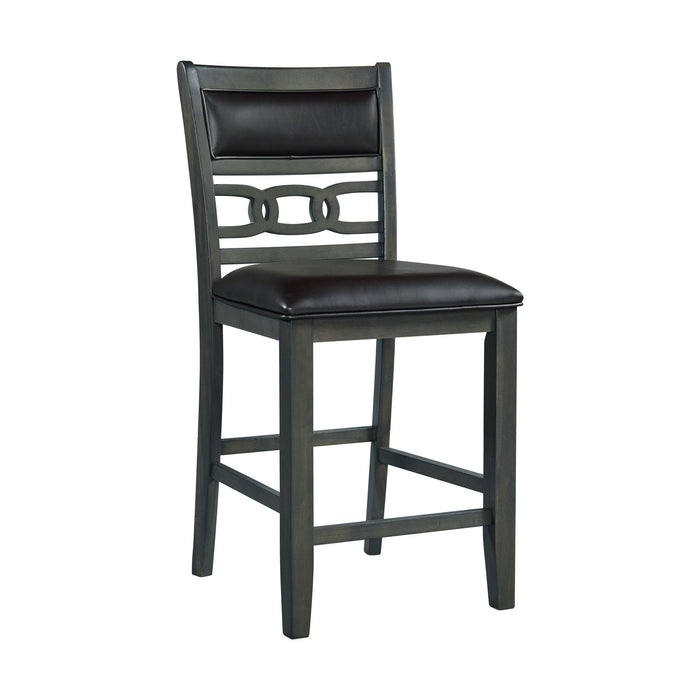 Amherst Counter Side Chair W/PU Cushion Grey Finish (2 Per Pack)